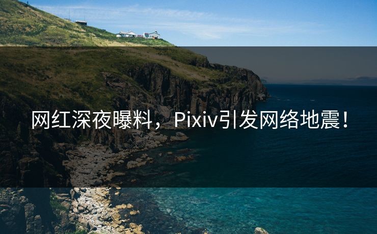 网红深夜曝料,Pixiv引发网络地震!