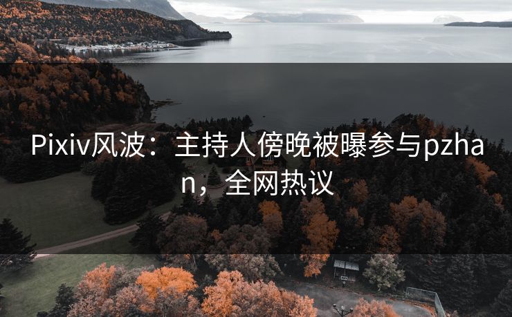 Pixiv风波：主持人傍晚被曝参与pzhan，全网热议
