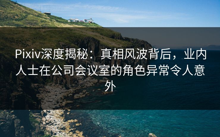 Pixiv深度揭秘:真相风波背后,业内人士在公司会议室的角色异常令人意外 Pixiv深度揭秘:真相风波背后,业内人士在公司会议室的角色异常令人意外